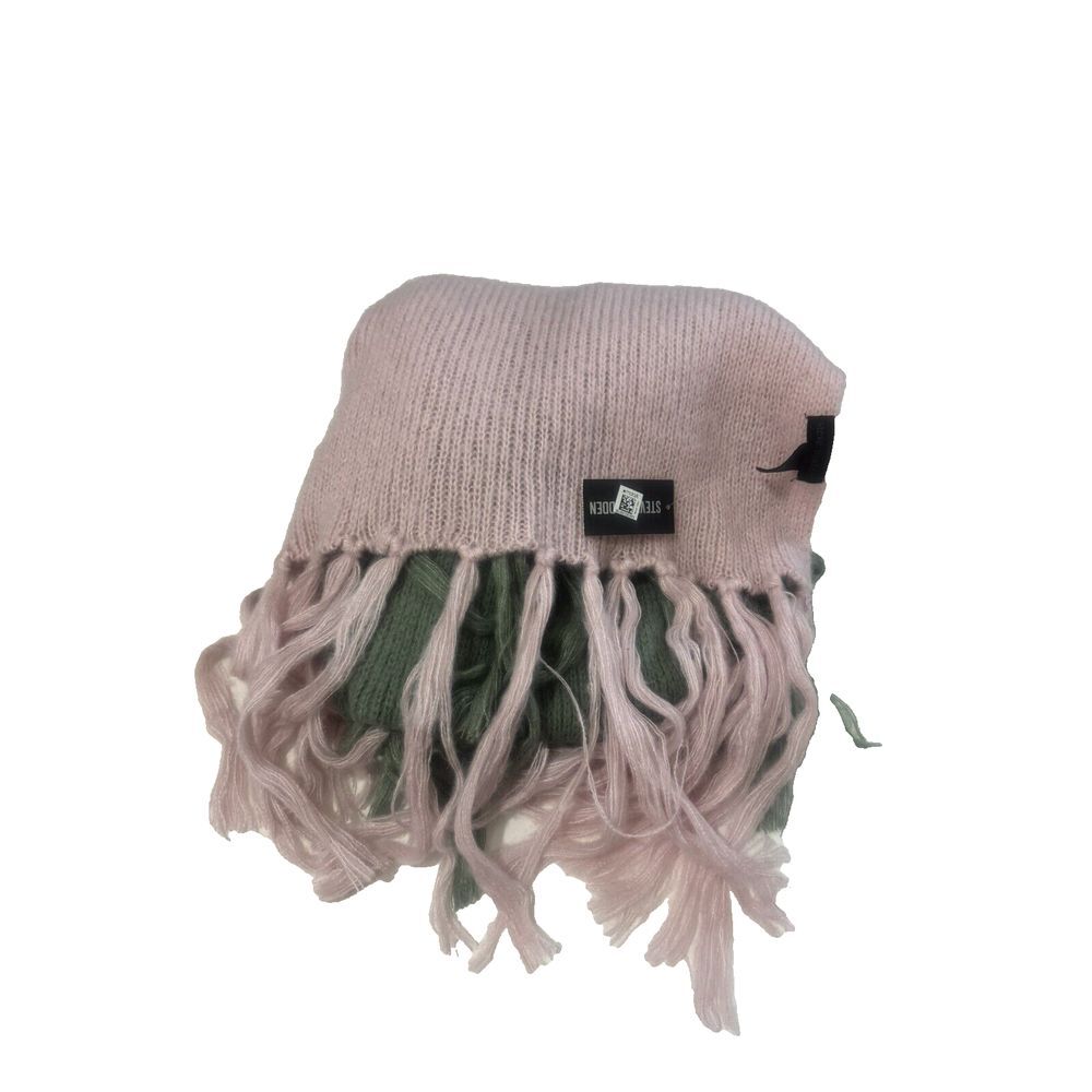 Steve Madden Pink Moss Green Chunky Winter Scarf New NWT Hiking Skiing Wrap